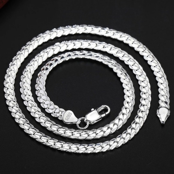 NEW S925 STERLING SILVER SNAKE NECKLACE - Picture 4 of 5